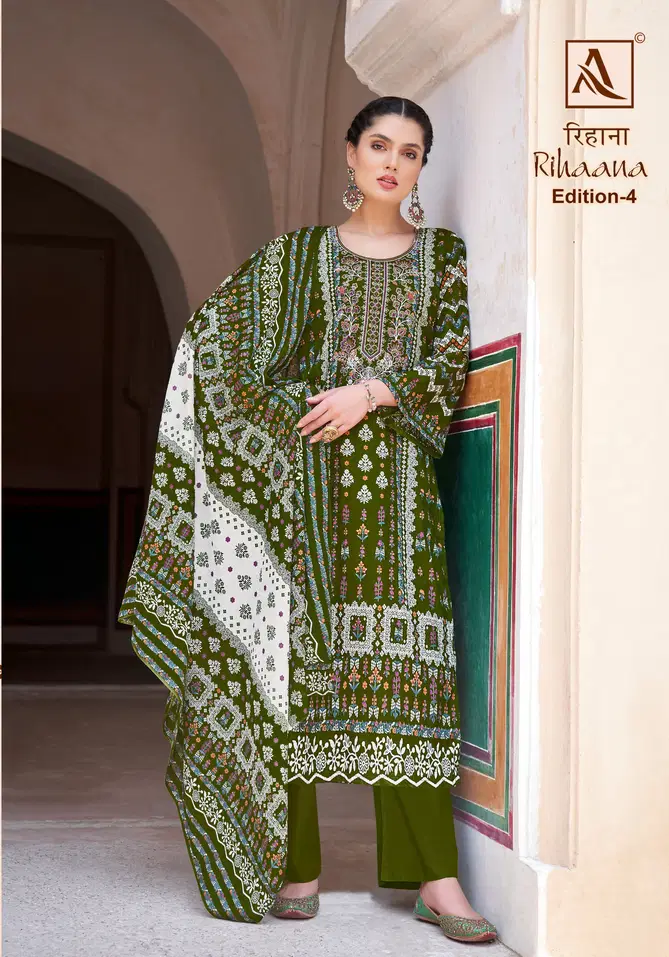 Rihaana 4 By Alok Suit Cambric Cotton Pakistani Dress Material Wholesale Shop In Surat